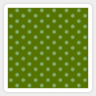 Green flower pattern, version 1 Sticker